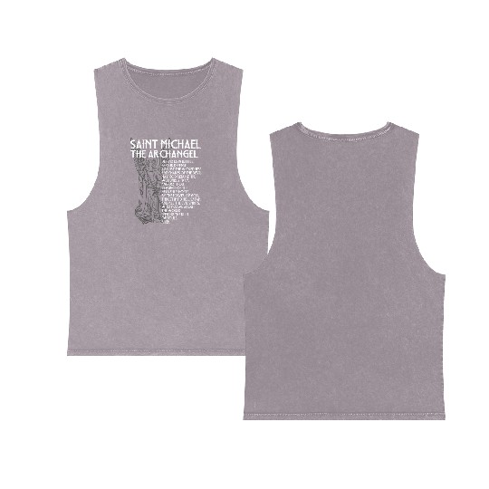 Saint Michael the Archangel Prayer Catholic Tradit Double Sided Mineral Wash Tank Tops