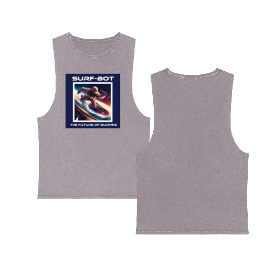 Robot Silver Surfer Double Sided Mineral Wash Tank Tops