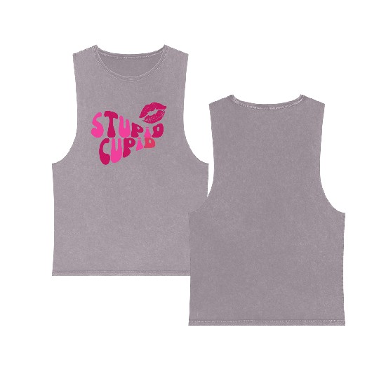 stupid cupid Double Sided Mineral Wash Tank Tops