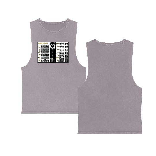 Guitar Scales, Formulas, Circle Of 4ths & 5ths Double Sided Mineral Wash Tank Tops