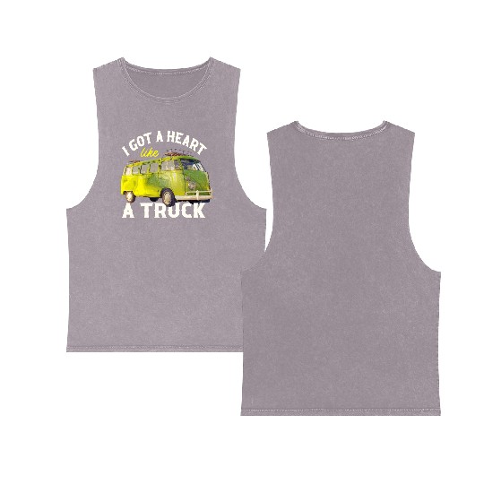 I Got A Heart Like A Truck Double Sided Mineral Wash Tank Tops