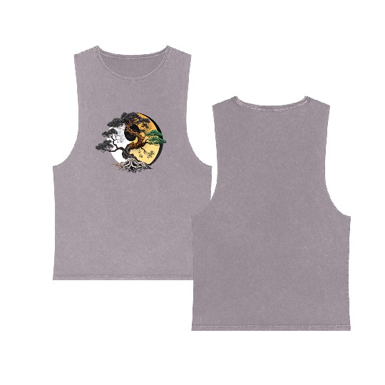 Yin and Yang Bonsai Tree Double Sided Mineral Wash Tank Tops
