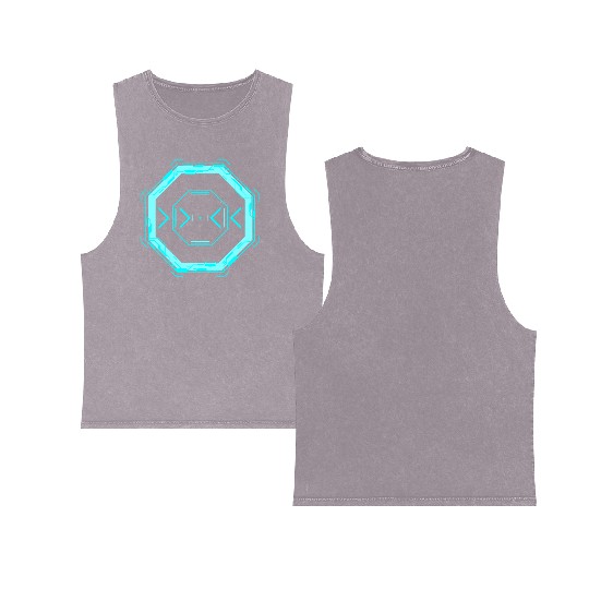 Cyberpunk teleporter 8 Double Sided Mineral Wash Tank Tops