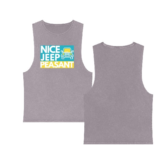 Nice Jeep Peasant Double Sided Mineral Wash Tank Tops