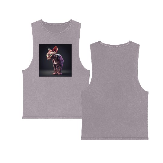 Canadian Sphynx cat with transparent skin Double Sided Mineral Wash Tank Tops