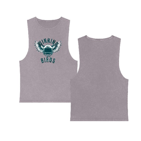Vintage Philadelphia FLY EAGLES FLY Double Sided Mineral Wash Tank Tops
