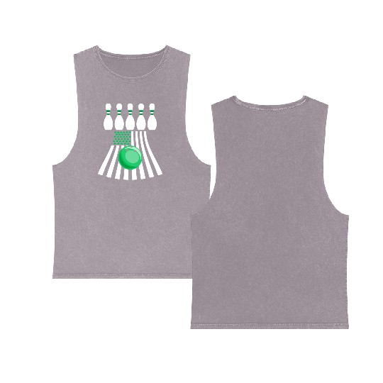 Bowling St Patrick s Day Irish American Flag Double Sided Mineral Wash Tank Tops