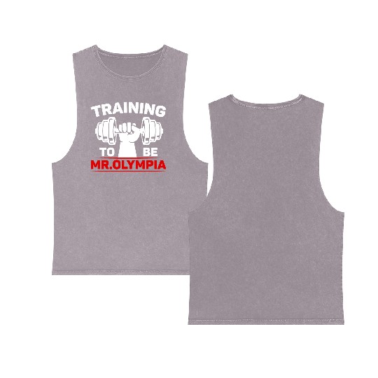 Gym Training Double Sided Mineral Wash Tank Tops