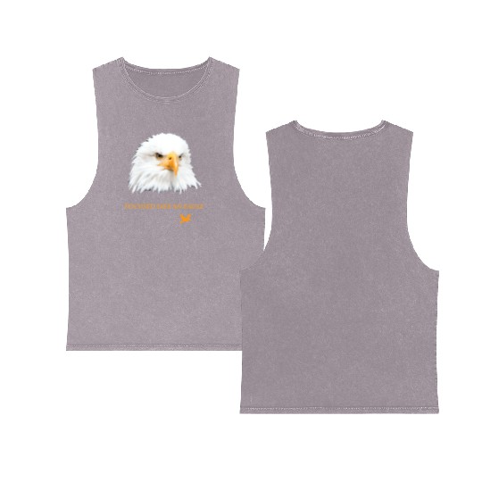 Bald Eagle Gift Idea Focussed like an Eagle Photo Double Sided Mineral Wash Tank Tops