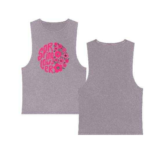 Spring lover. Hello spring Double Sided Mineral Wash Tank Tops