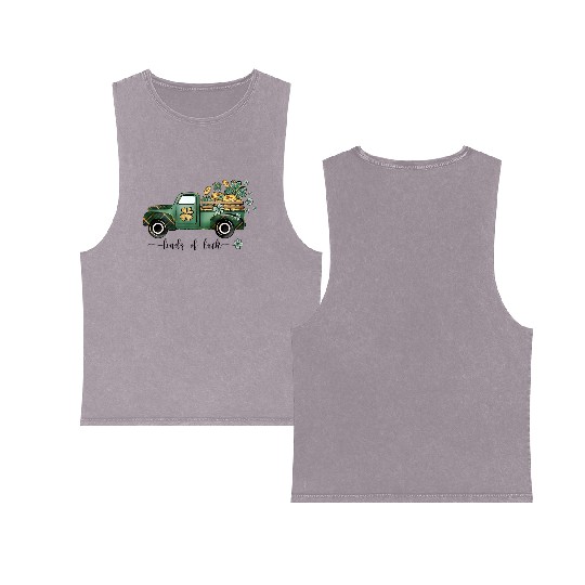 Loads of luck sublimation Double Sided Mineral Wash Tank Tops