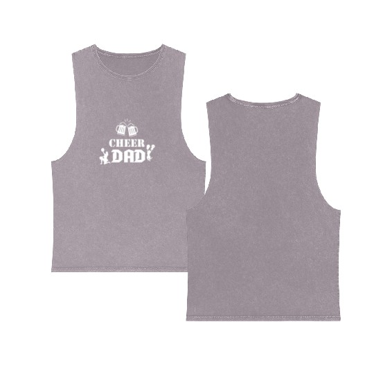 cheer dad Double Sided Mineral Wash Tank Tops