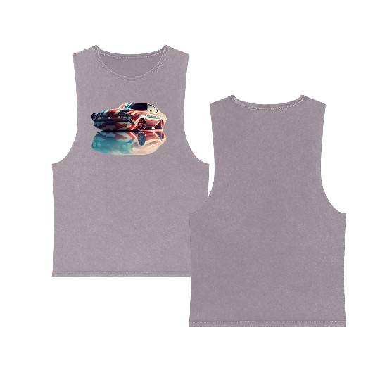 American pride and raw horsepower Double Sided Mineral Wash Tank Tops