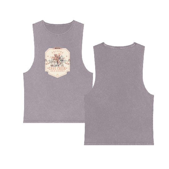 cave creek Arizonna wild west town Double Sided Mineral Wash Tank Tops