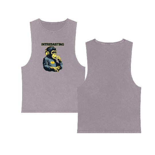 Intredasting Beats - Interesting Monkey Ape Double Sided Mineral Wash Tank Tops