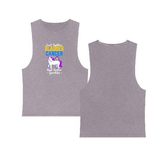Bladder Cancer Warrior Bladder Cancer Awareness Double Sided Mineral Wash Tank Tops