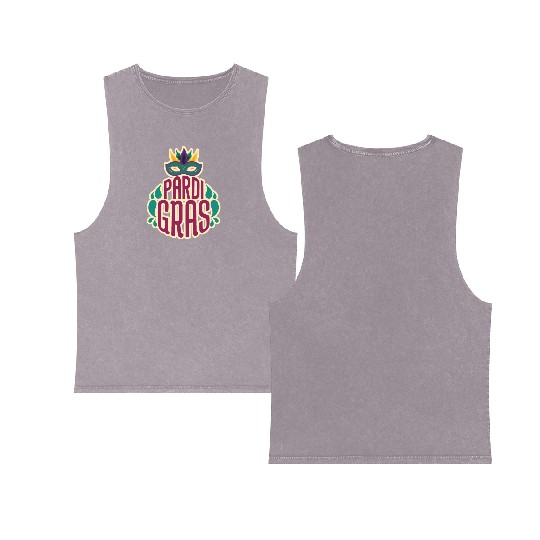 Pardi Gras Funny Mardi Gras Pardi Graspardi gras h Double Sided Mineral Wash Tank Tops