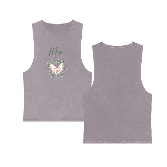 Mom To Be Double Sided Mineral Wash Tank Tops
