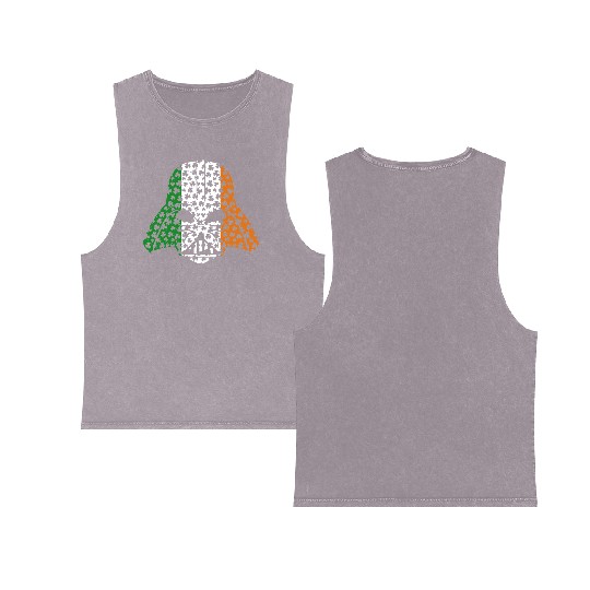 Darth Vader Saint Patricks Day Double Sided Mineral Wash Tank Tops