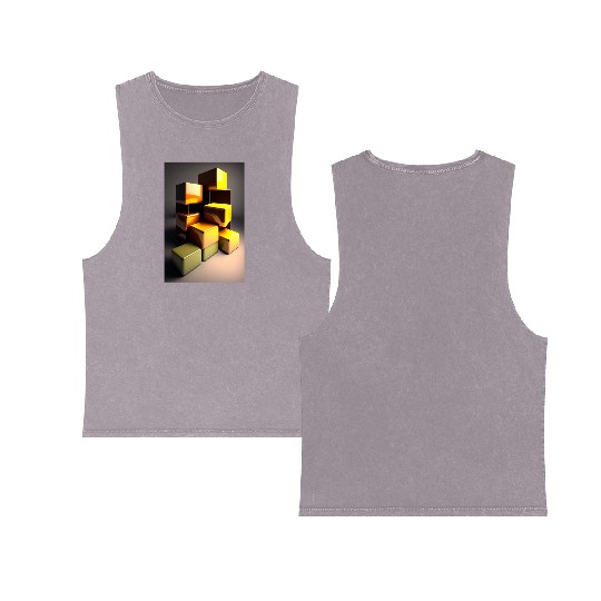 Gold Cubes Double Sided Mineral Wash Tank Tops