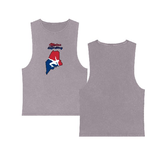 Maine Wrestling Double Sided Mineral Wash Tank Tops
