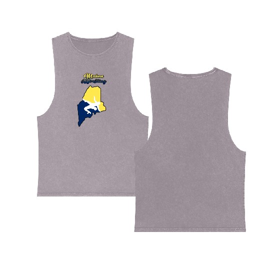 Maine Wrestling Double Sided Mineral Wash Tank Tops