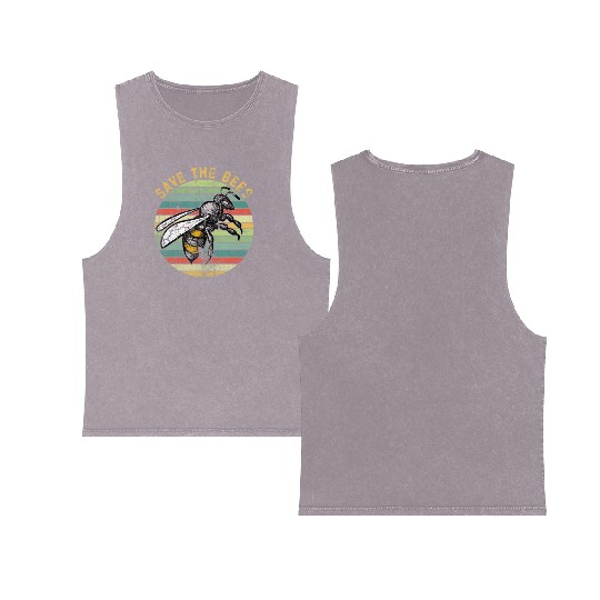 Save the Bees Harvest Succulent Gardening Grass N Double Sided Mineral Wash Tank Tops