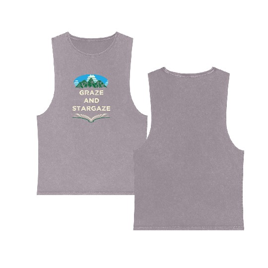 Graze and Stargaze Camping Wildlife Camper Outdoor Double Sided Mineral Wash Tank Tops