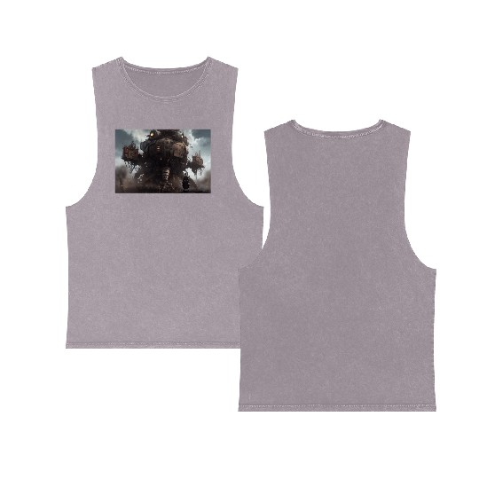 Dangerous Crab like Steampunk machine abstract Double Sided Mineral Wash Tank Tops