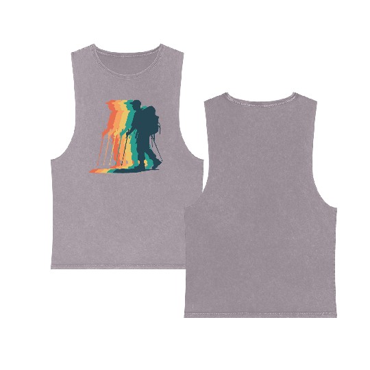 Hiking Male Hiker Colorful Double Sided Mineral Wash Tank Tops