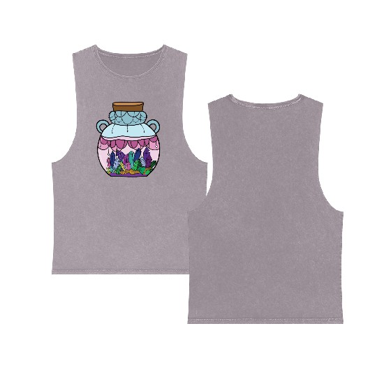 Ornate Crystal Jar Double Sided Mineral Wash Tank Tops
