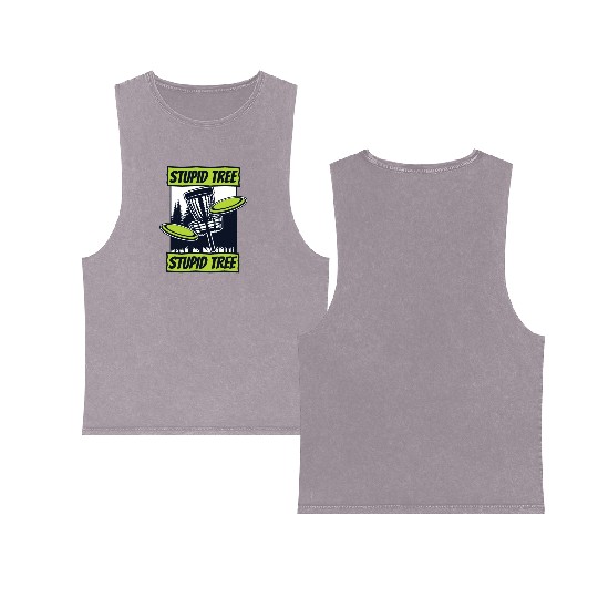 Stupid Tree Buddy Player Pro Frisbee Professional Double Sided Mineral Wash Tank Tops