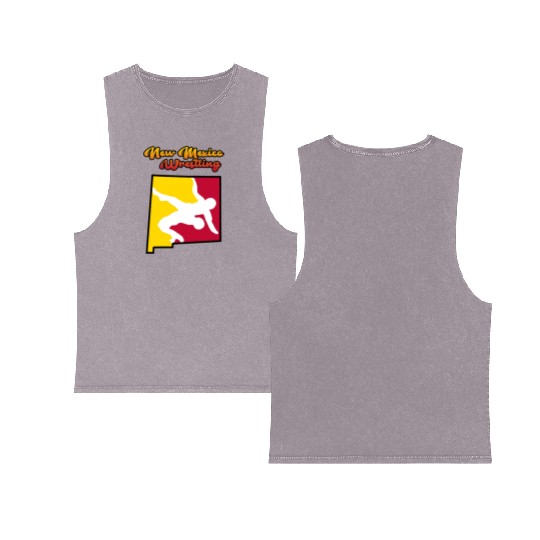 New Mexico Wrestling Double Sided Mineral Wash Tank Tops