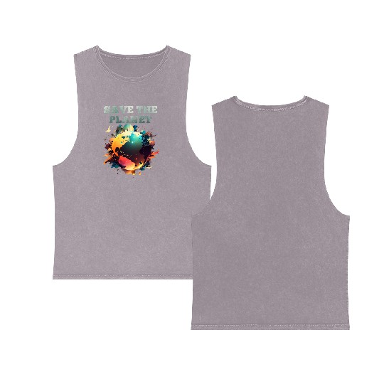 Save the Planet Climate and Nature Care Double Sided Mineral Wash Tank Tops