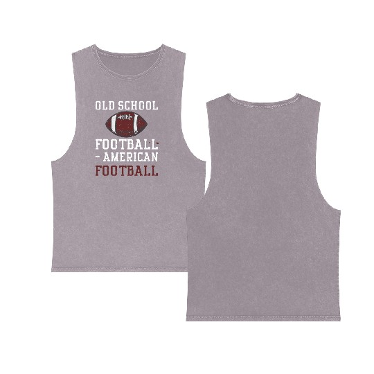 Old School Football - American F... Double Sided Mineral Wash Tank Tops