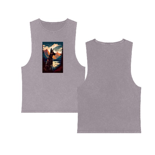 Belgian Malinois Nature Double Sided Mineral Wash Tank Tops
