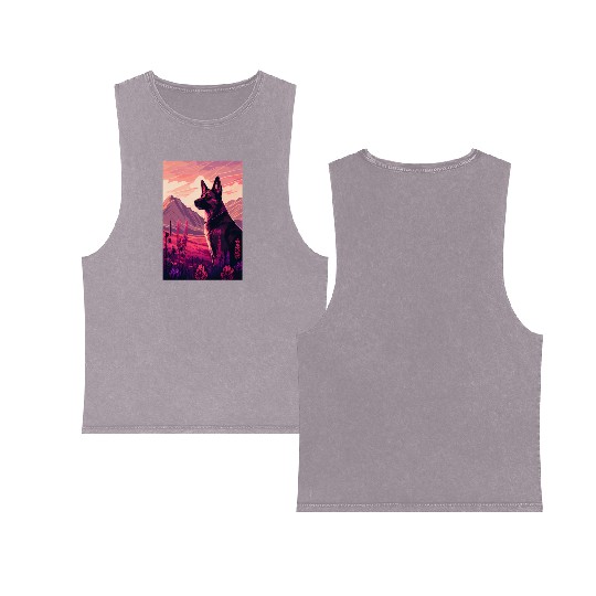 Belgian Malinois Nature Double Sided Mineral Wash Tank Tops