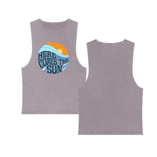 Here comes the sun Double Sided Mineral Wash Tank Tops