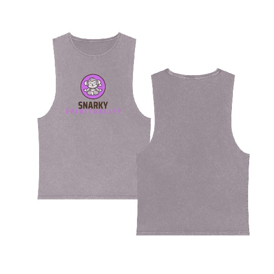 Snarky Logo Double Sided Mineral Wash Tank Tops