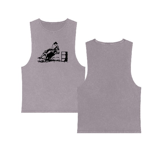 barrel racing Double Sided Mineral Wash Tank Tops