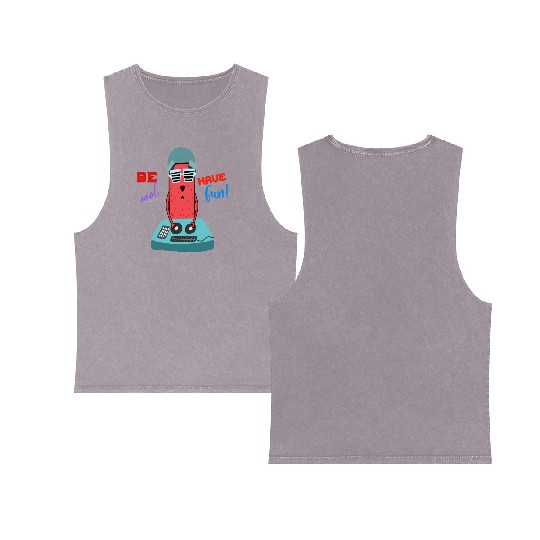 DJ FunkyFingers: the hilarious cartoon master Double Sided Mineral Wash Tank Tops