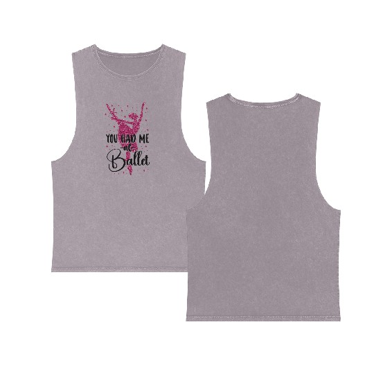 Ballet Dancer Dance Girl Ballerina Double Sided Mineral Wash Tank Tops
