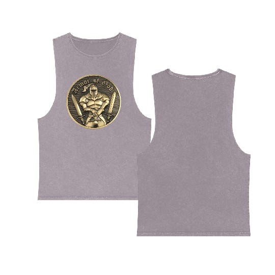Armor of god christian knight Double Sided Mineral Wash Tank Tops
