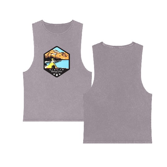 Glacier national park Double Sided Mineral Wash Tank Tops