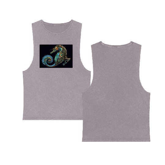 Cybernetic Octopus Double Sided Mineral Wash Tank Tops