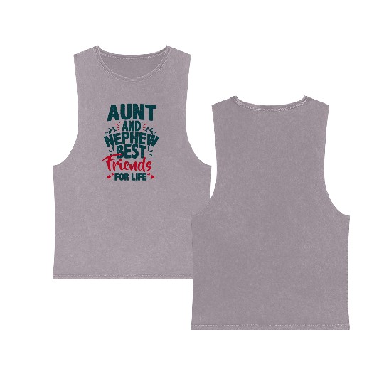 Aunt And Nephew Best Friends Double Sided Mineral Wash Tank Tops