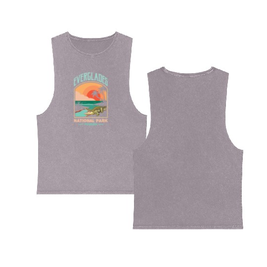 Everglades National Park Us Crocodile Florida Alli Double Sided Mineral Wash Tank Tops