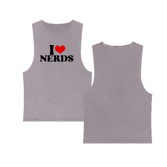 i love nerds Double Sided Mineral Wash Tank Tops