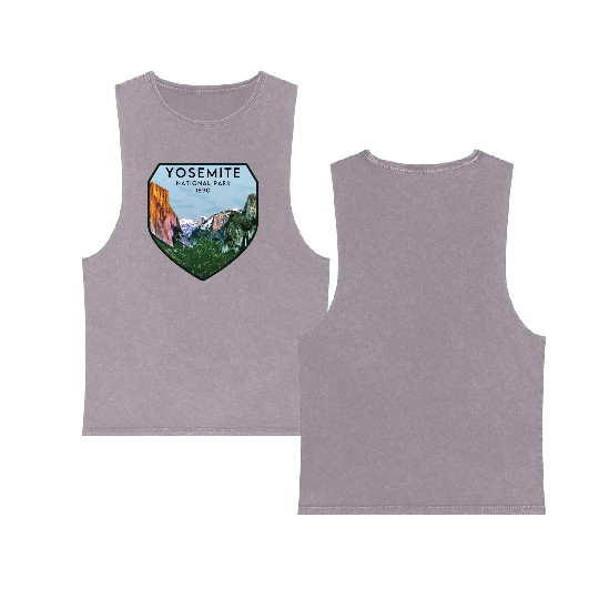 yosemite national park Double Sided Mineral Wash Tank Tops