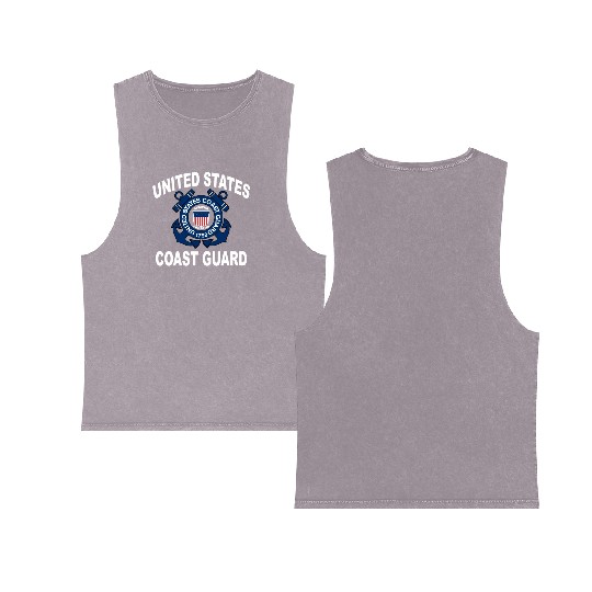 Us Coast Guard Uscg Alumni And Double Sided Mineral Wash Tank Tops
